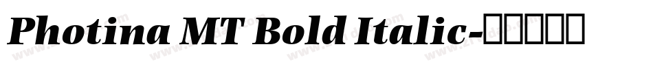 Photina MT Bold Italic字体转换